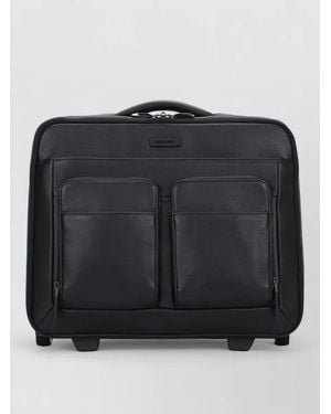 Piquadro Leather Soft Pilot Case - Black