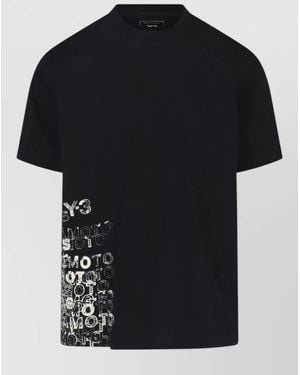 Y-3 Cotton Graphic-Print Short-Sleeve T-Shirt - Black