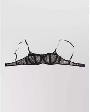 Dolce & Gabbana Floral Lace Underwire Bra - Metallic