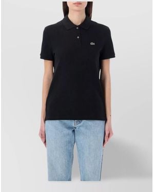 Lacoste Cotton Short-Sleeve Polo Shirt - Black