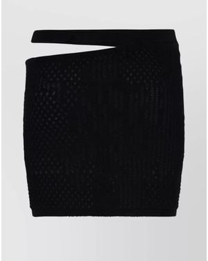 Roberta Einer Knitted Cutout Mini Skirt - Black
