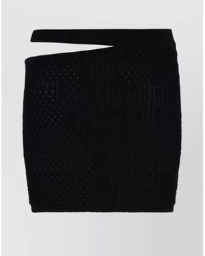 Roberta Einer Knitted Cutout Mini Skirt - Black