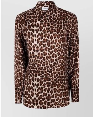 P.A.R.O.S.H. Long Sleeve Animal Print Top - Multicolor