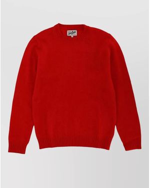 MC2 Saint Barth Wool Crew Neck Sweater Ribbed Trims - Red