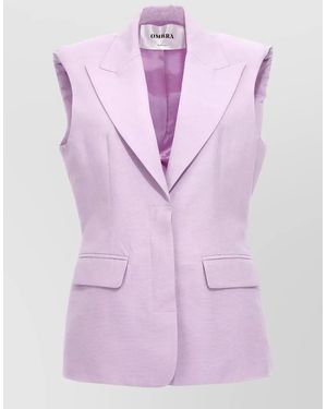 OMBRA MILANO Number Four Sleeveless Blazer Jacket - Pink