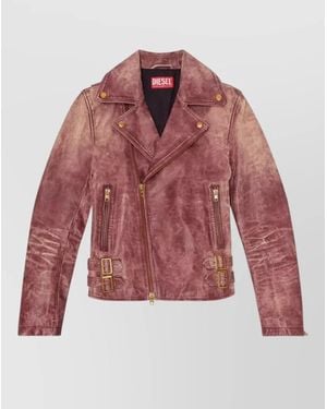 DIESEL Biker Blazer Regular Fit Contrast Stitching - Red