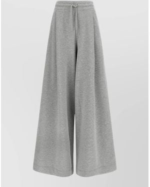 Dries Van Noten Hadium Lounge Trousers Back Pocket Wide Leg - Grey