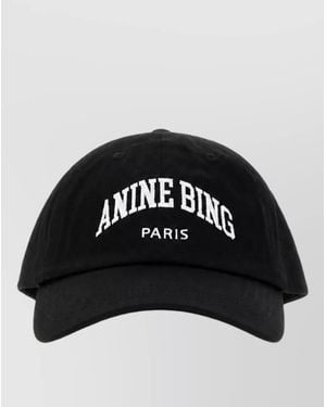 Anine Bing Cotton Baseball Cap - Black