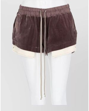 Rick Owens Silk Shorts - Purple