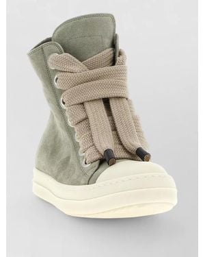 Rick Owens Lace Detail High Top Casual Boots Sneakers - Gray