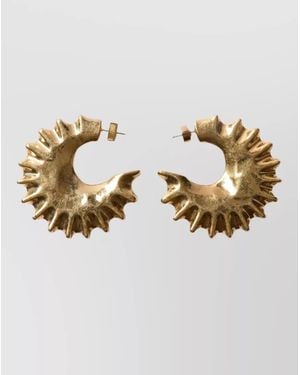 Jacquemus Seahorse Creole Hoop Earrings Tone - Metallic