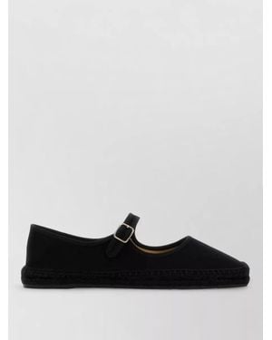 Castañer Padua Canvas Ballerina Espadrille Shoes - Black