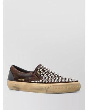 Golden Goose Vce Leather Loafers Round Toe Studs - Multicolour