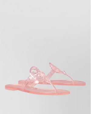 Tory Burch Miller Jelly Flat Flip Flop Sandals - Pink