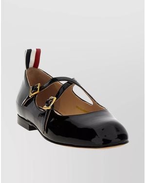 Thom Browne Lamb Leather Ballerina Flats - Black