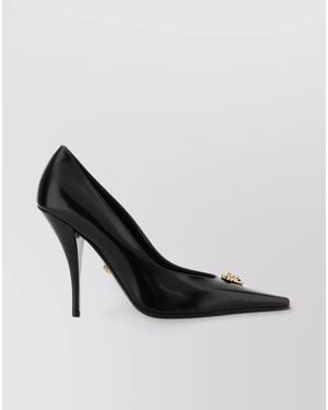 Versace La Medusa 105 Leather Court Shoes - Black