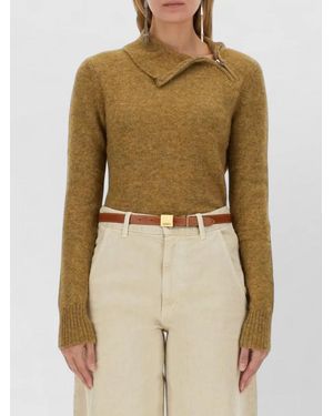 Isabel Marant Odelle Long Sleeve Textured Knit Top - Natural