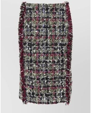 Etro Wool High-Rise Skirt - Multicolour
