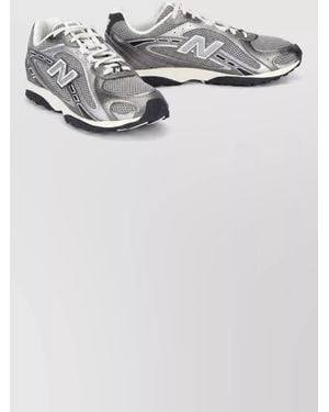 New Balance Calfskin Mesh Lace-Up Trainers - White
