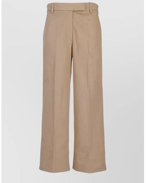 Thom Browne Cotton Gabardine Chinos Belt Loops Detail - Natural