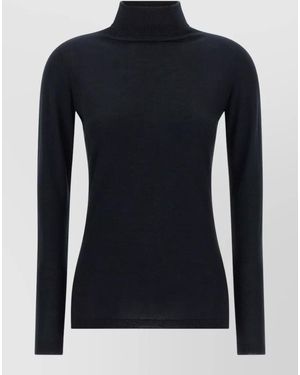 Fabiana Filippi Cashmere Silk Turtleneck Jumper Long Sleeves - Blue