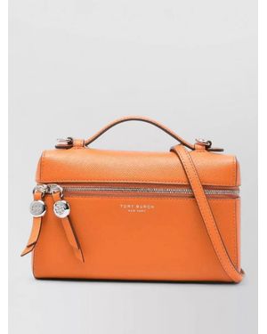 Tory Burch Mini Top Handle Clutch Detachable Strap - Orange
