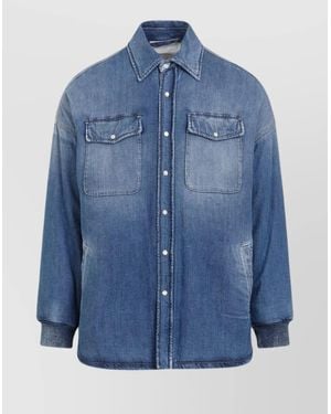McQueen Quilted Denim Shirt - Blue