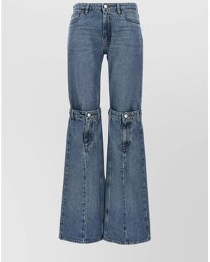 Coperni 'High-Rise Wide-Leg Denim Exposed Knee' - Blue