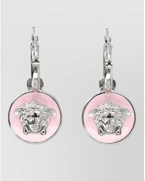 Versace Metal Enamel Earrings - Metallic