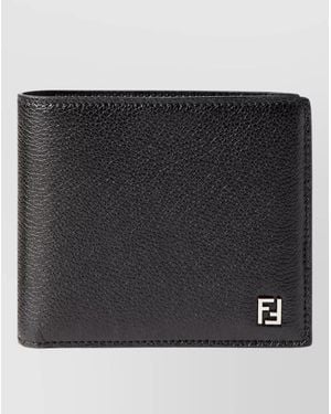 Fendi Calf Leather Bi-Fold Wallet - Black