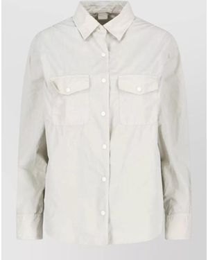 Aspesi Jacket Collared Neck Front Pockets Long Sleeves - White