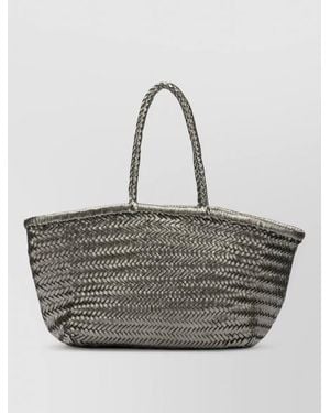 Dragon Diffusion Leather Shoulder Bag - Grey