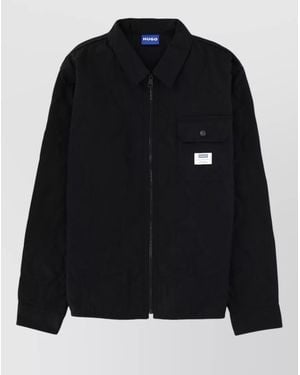 HUGO Cotton Overshirt - Black