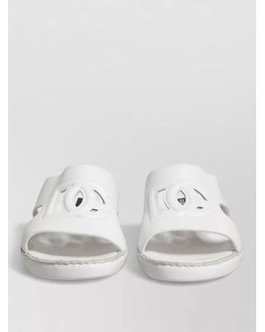 Dolce & Gabbana Leather Slides - White