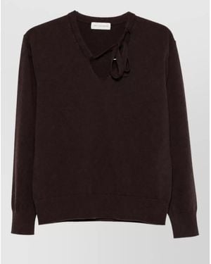 Dries Van Noten Silk Crewneck Sweatshirt - Black