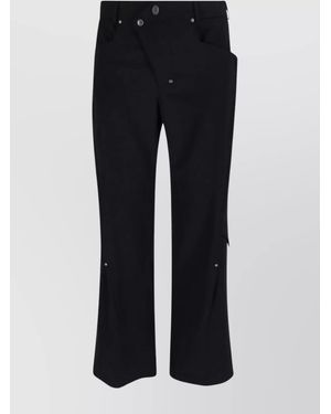 Kiko Kostadinov Virgin Wool Straight-Leg Trousers - Black