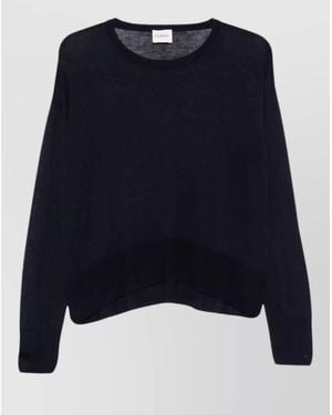 Closed Regular Crew Neck Long Sleeve Top - Blue