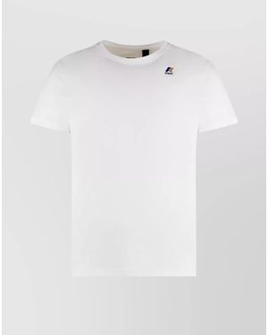 K-Way Cotton Crew-Neck Short-Sleeve T-Shirt - White