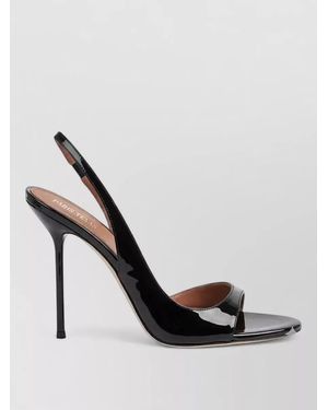 Paris Texas Lidia Slingback Court Shoes High Stiletto Heel - Metallic