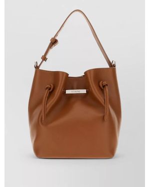 Iceberg Shoulder Bag Adjustable Strap Smooth Finish - Brown
