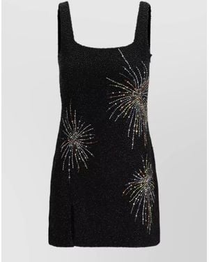STAUD Beaded Sleeveless Dress Elasticated Waist - Black