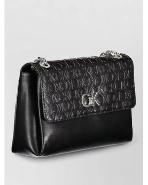 Calvin Klein Leather Shoulder Bag - Black