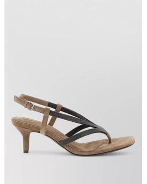 Brunello Cucinelli Leather Sandals - Metallic