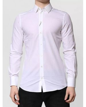 Dolce & Gabbana Martini Long Sleeves Formal Dress Shirt - Purple