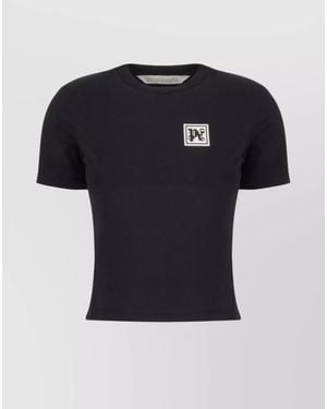 Palm Angels Cotton Slim-Fit Logo-Print T-Shirt - Black