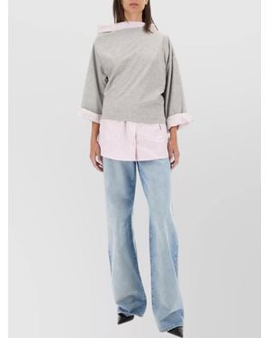 Dries Van Noten Cotton Sweatshirt - Blue