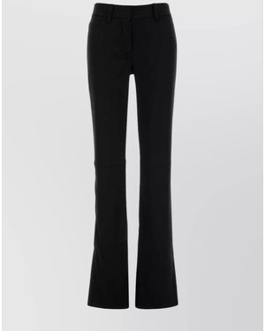 Courreges Satin Flared Trousers - Black