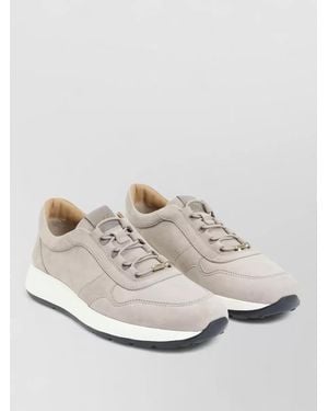 Tod's Suede Leather Lace-Up Sneakers - White