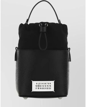 Maison Margiela 5Ac Leather Bucket Bag - Black