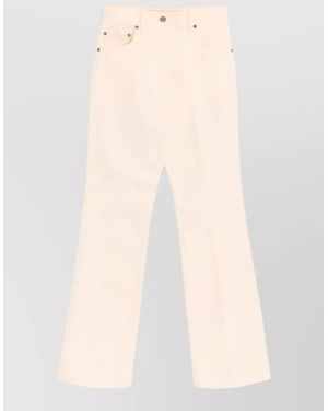 Valentino Garavani Denim Flared Trousers - Natural